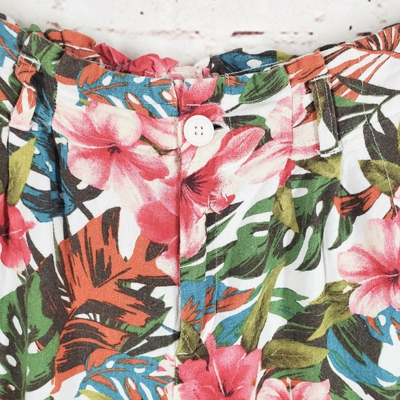 Floral Shorts Linen Blend - Picture 2 of 9